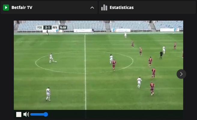 Transmissão ao vivo na Betfair TV